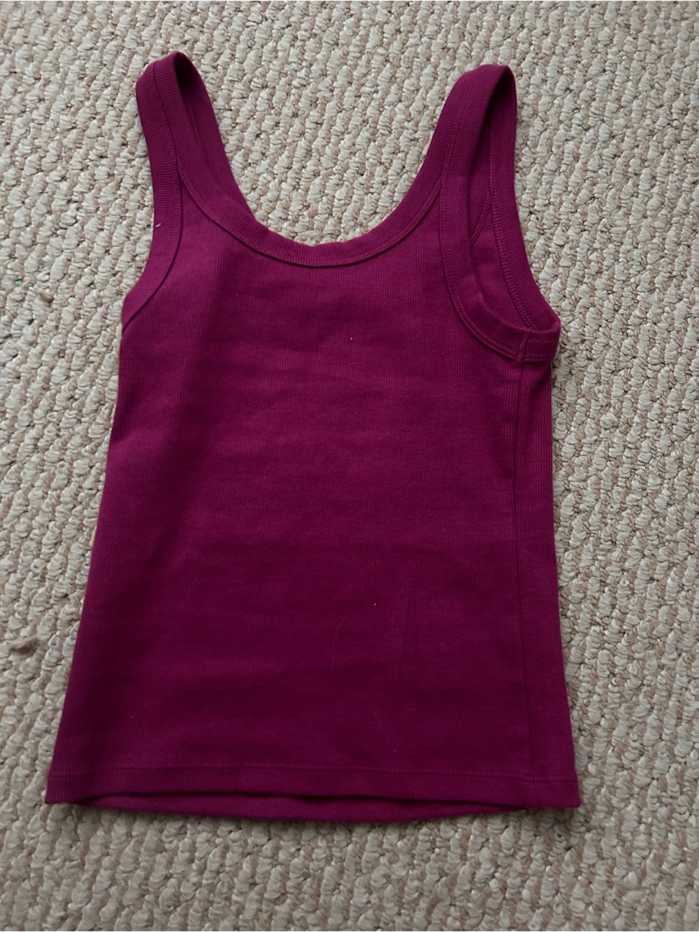 American Eagle Outfitters Ribbed Tank Top - Raspberry - Picture 3 of 3